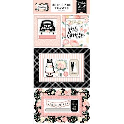 Echo Park Wedding Sticker - Chipboard Frames